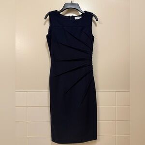 Calvin Klein Scuba-Crepe Sleeveless Sheath Dress
